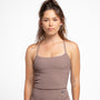 Ribbed Cami Crop - Brown Clay